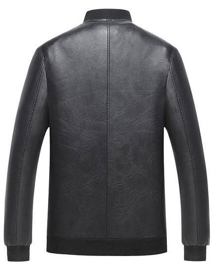 Męska kurtka przejściowa klasyczna z eko skóry