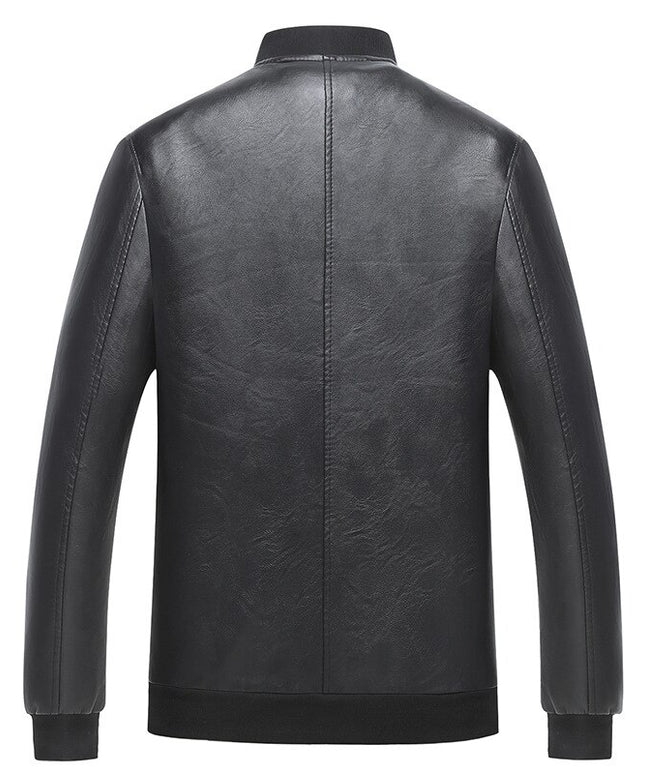 Męska kurtka przejściowa klasyczna z eko skóry