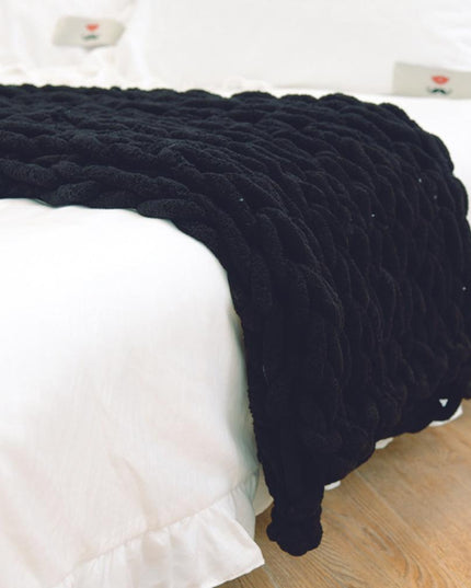 Koc dziergany narzuta na łóżko