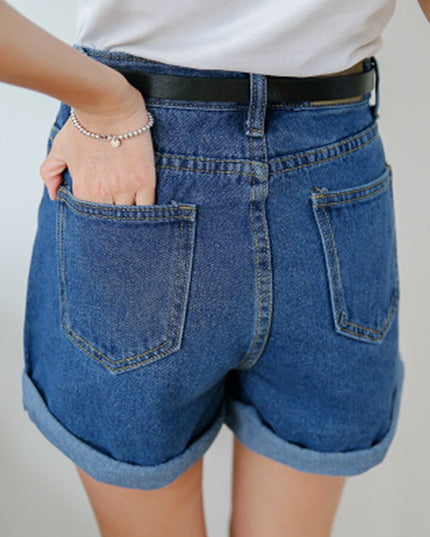 Damskie szorty jeansowe mom fit