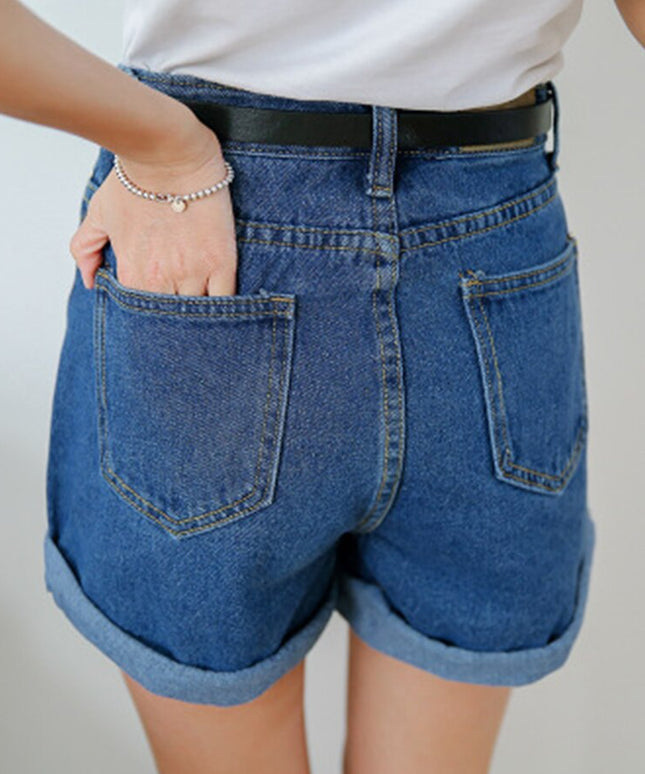 Damskie szorty jeansowe mom fit