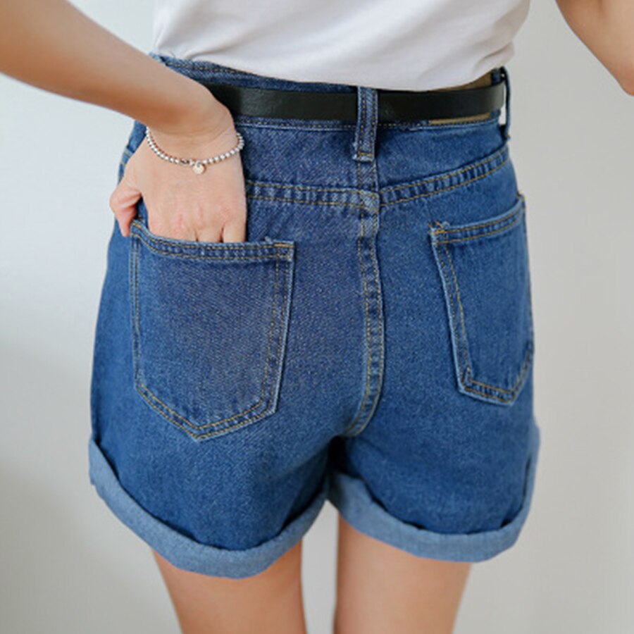Damskie szorty jeansowe mom fit