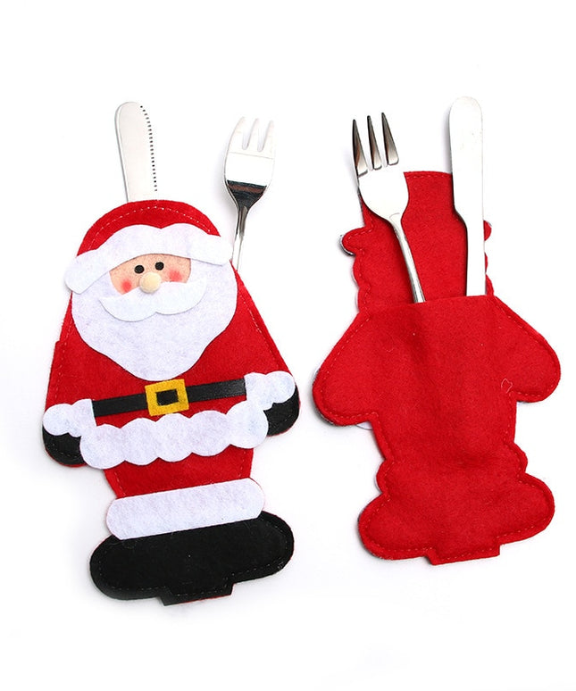 Świąteczny pokrowiec na sztućce w kształcie Mikołaja