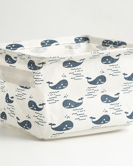 Organizer pudełko do przechowywania lniane