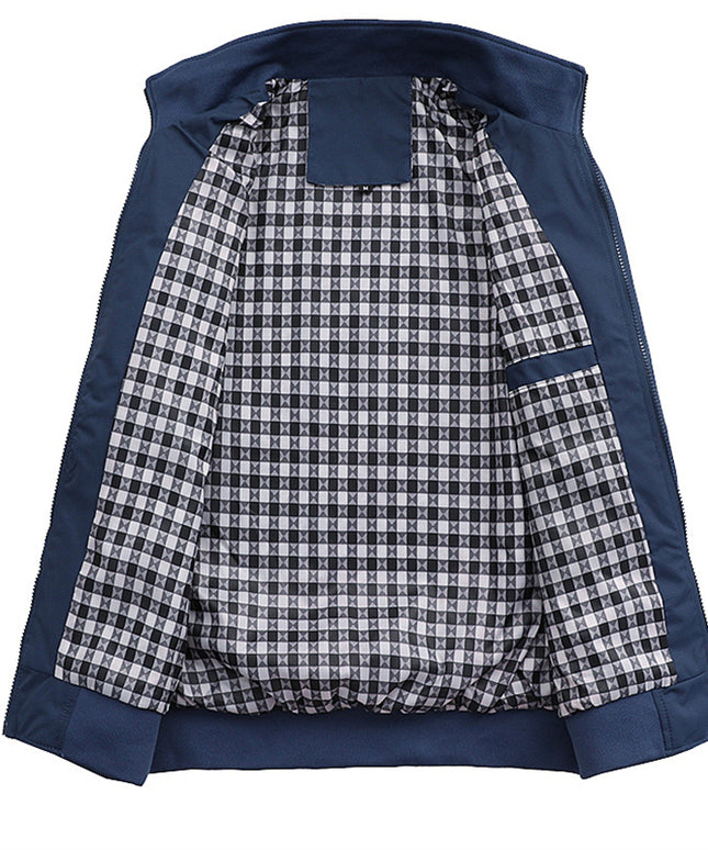 Męska kurtka przejściowa ze stójką zapinana na zamek