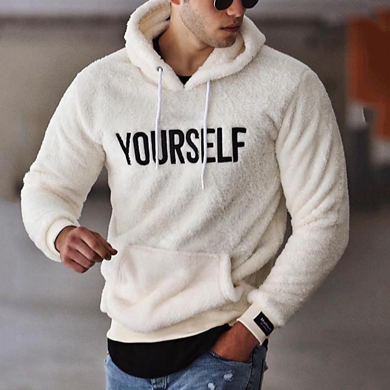 Męska bluza polarowa z napisem YOURSELF
