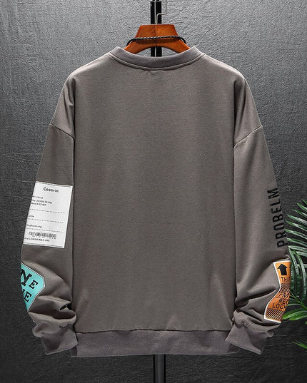 Męska bluza bez kaptura z nadrukami