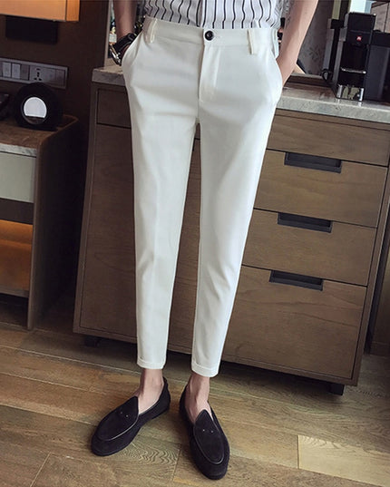 Meskie spodnie chinosy z elastycznej tkaniny