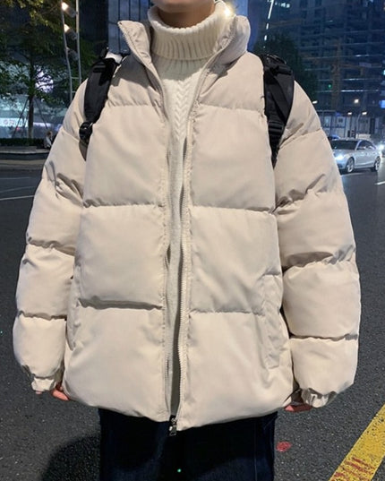 Męska kurtka zimowa ocieplana pikowana o luźnym kroju