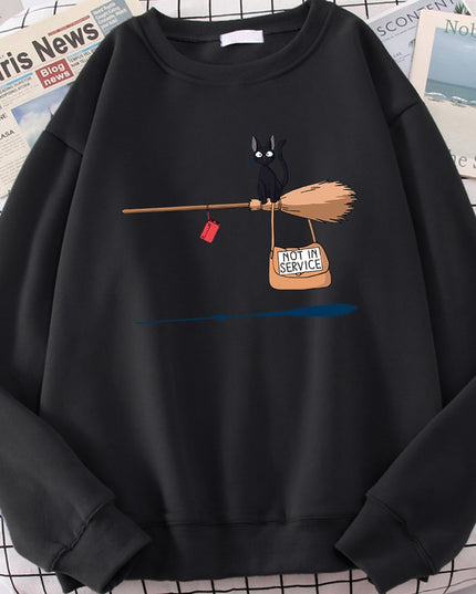 Damska bluza bez kaptura z nadrukiem