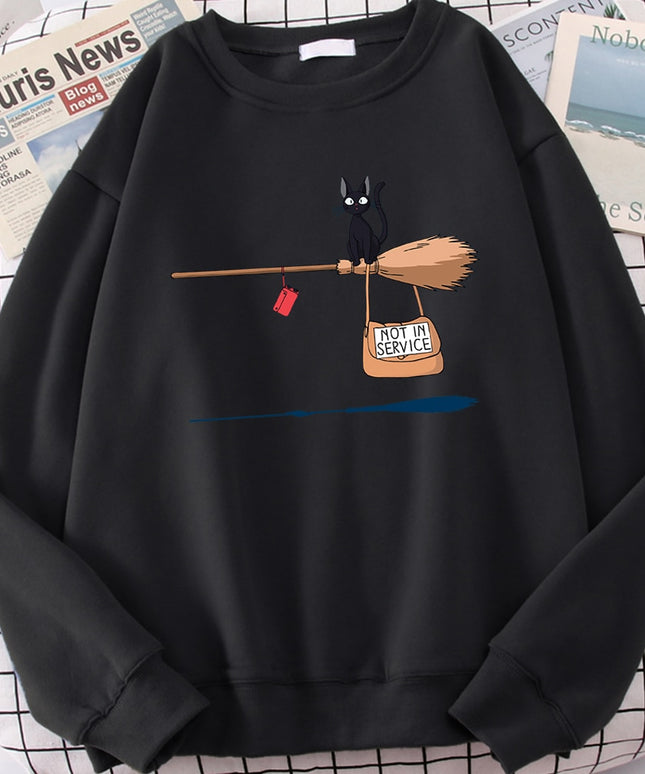 Damska bluza bez kaptura z nadrukiem