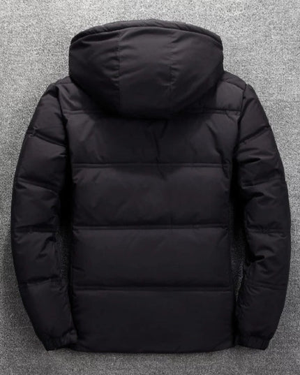 Męska kurtka zimowa pikowana z kapturem