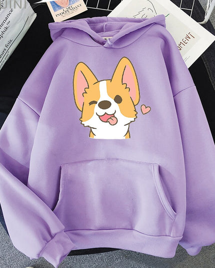 Damska bluza z pieskiem corgi