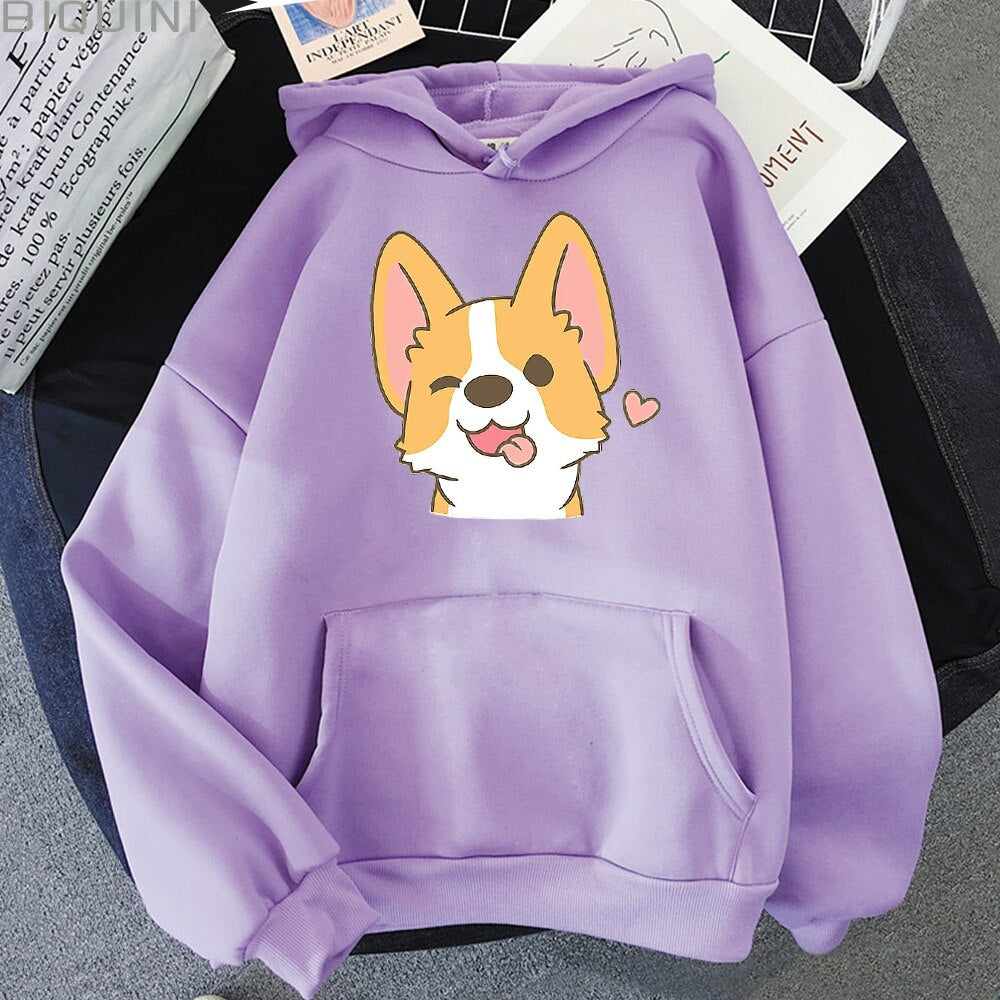 Damska bluza z pieskiem corgi