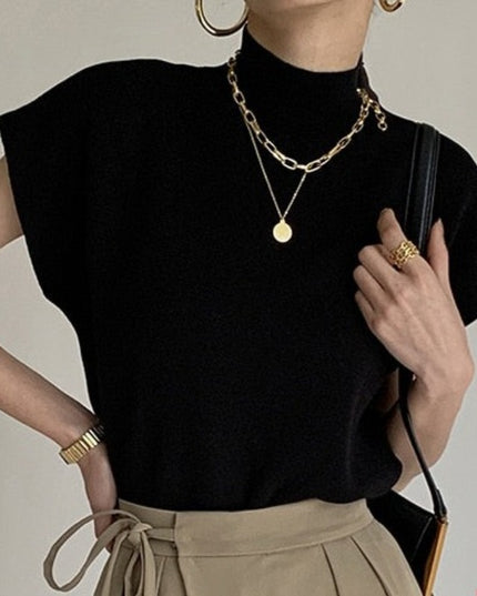 Damski T-shirt z golfem