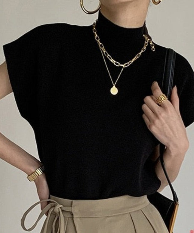 Damski T-shirt z golfem