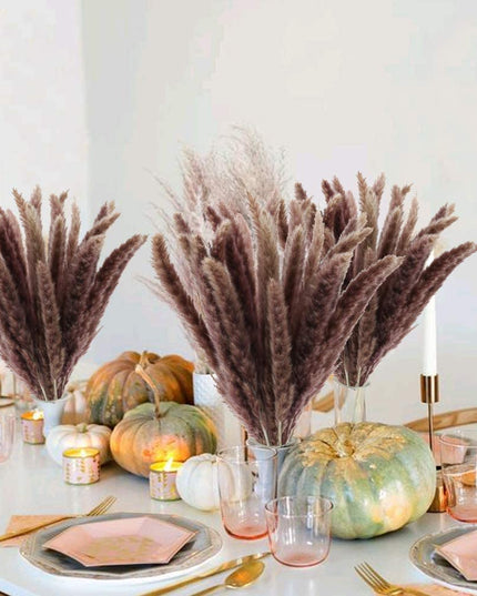 Trawa pampasowa dekoracyjne kwiaty długość 45 cm 15 sztuk