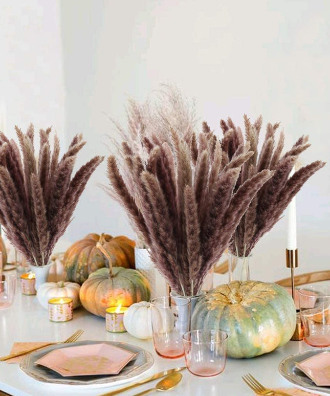 Trawa pampasowa dekoracyjne kwiaty długość 45 cm 15 sztuk