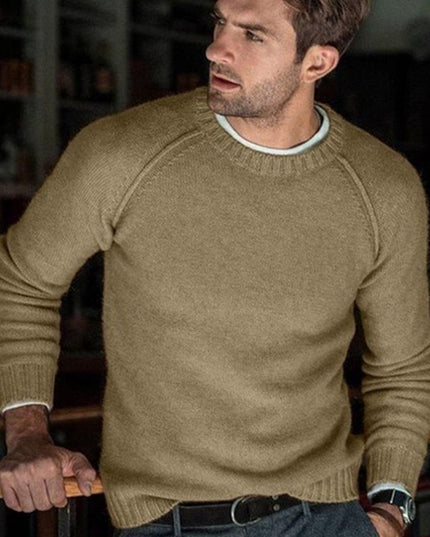 Męski sweter z dekoltem w łódkę o dopasowanym kroju