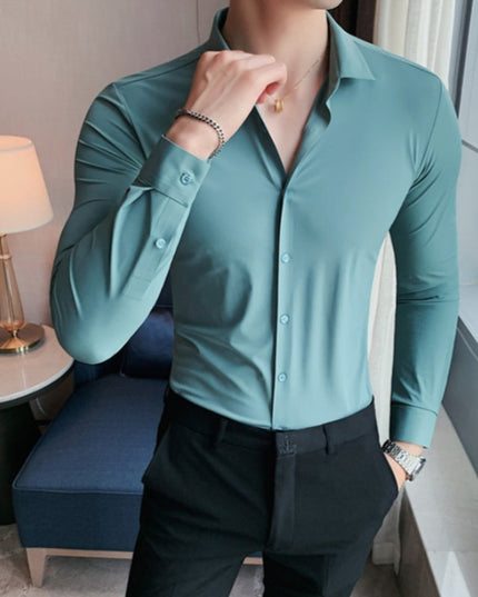 Męska koszula elastyczna o dopasowanym kroju