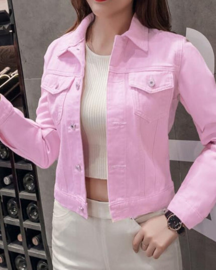 Damska kurtka jeansowa klasyczna o prostym kroju