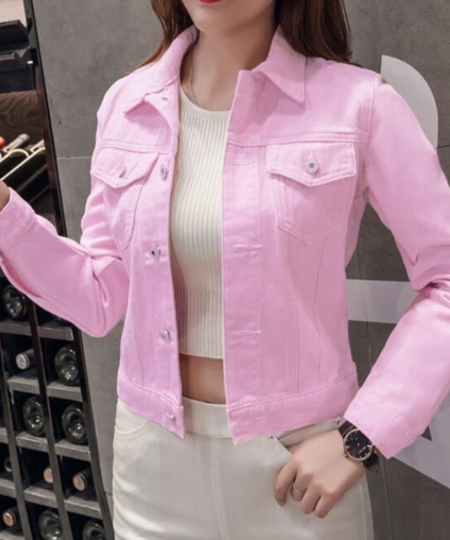 Damska kurtka jeansowa klasyczna o prostym kroju