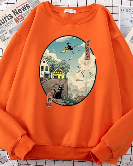 Męska bluza bez kaptura z nadrukowanym obrazkiem