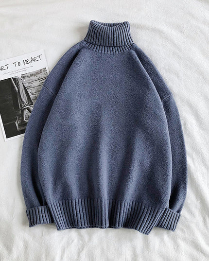 Męski sweter typu golf o kroju oversize