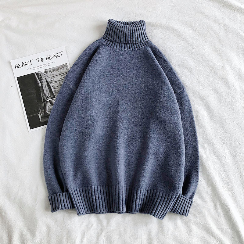 Męski sweter typu golf o kroju oversize