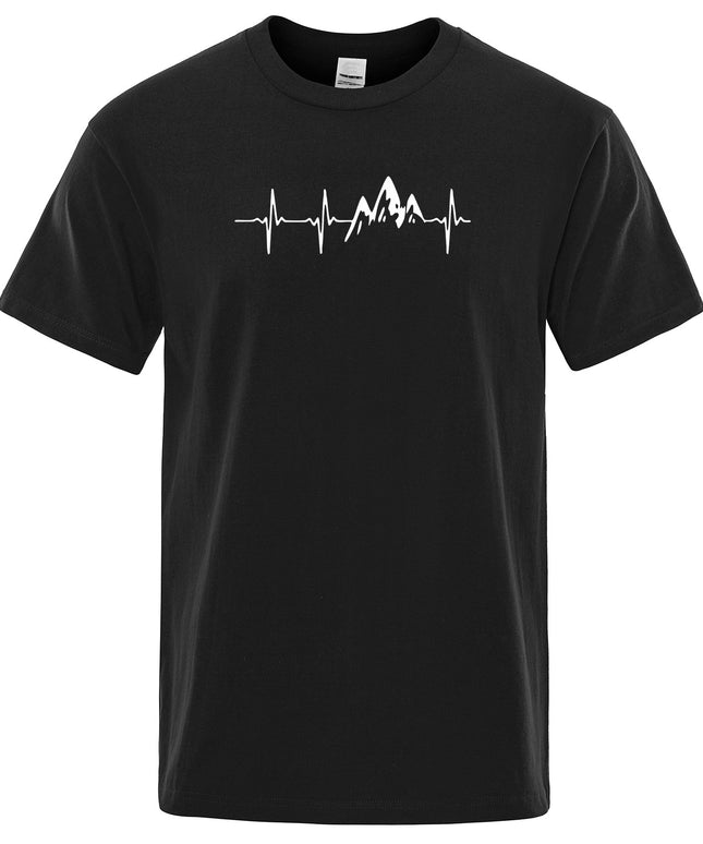 Męski T-shirt z nadrukiem z motywem gór