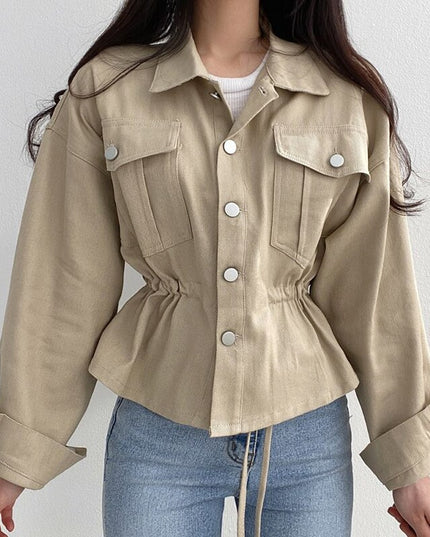 Damska kurtka przejściowa taliowana