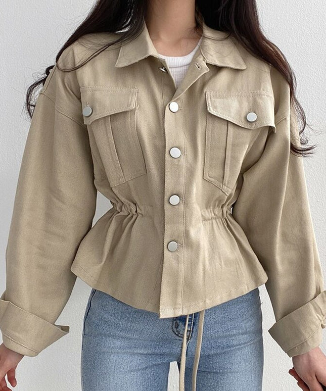 Damska kurtka przejściowa taliowana