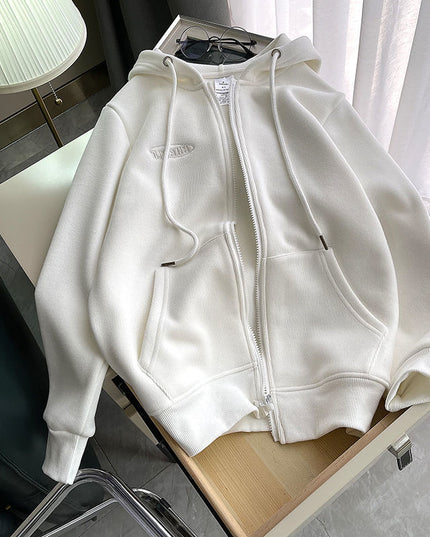 Damska bluza oversize rozpinana z kapturem