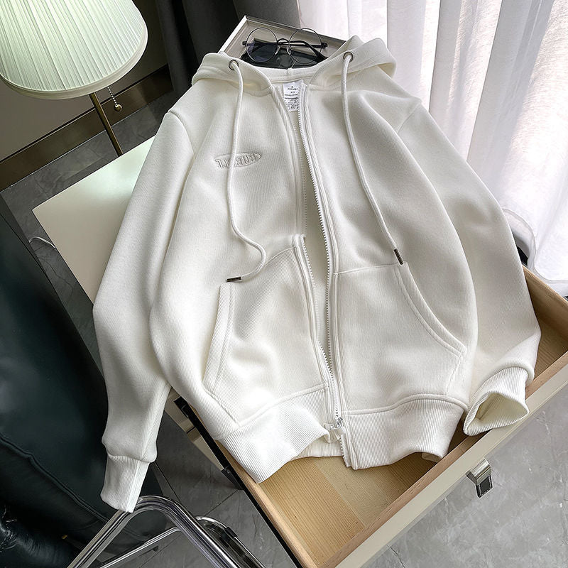 Damska bluza oversize rozpinana z kapturem
