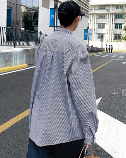 Męska koszula o kroju oversize w paski