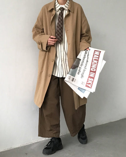 Męski płaszcz oversize do kolan