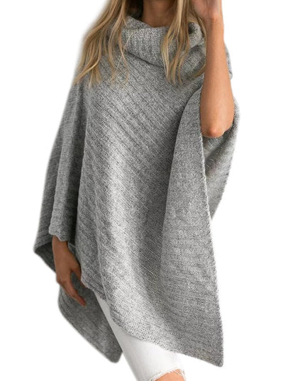 Damski sweter asymetryczny typu ponczo