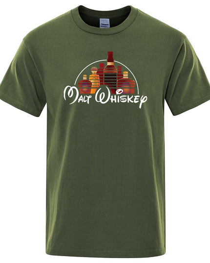 Męski T-shirt z napisem "MALT WHISKEY"