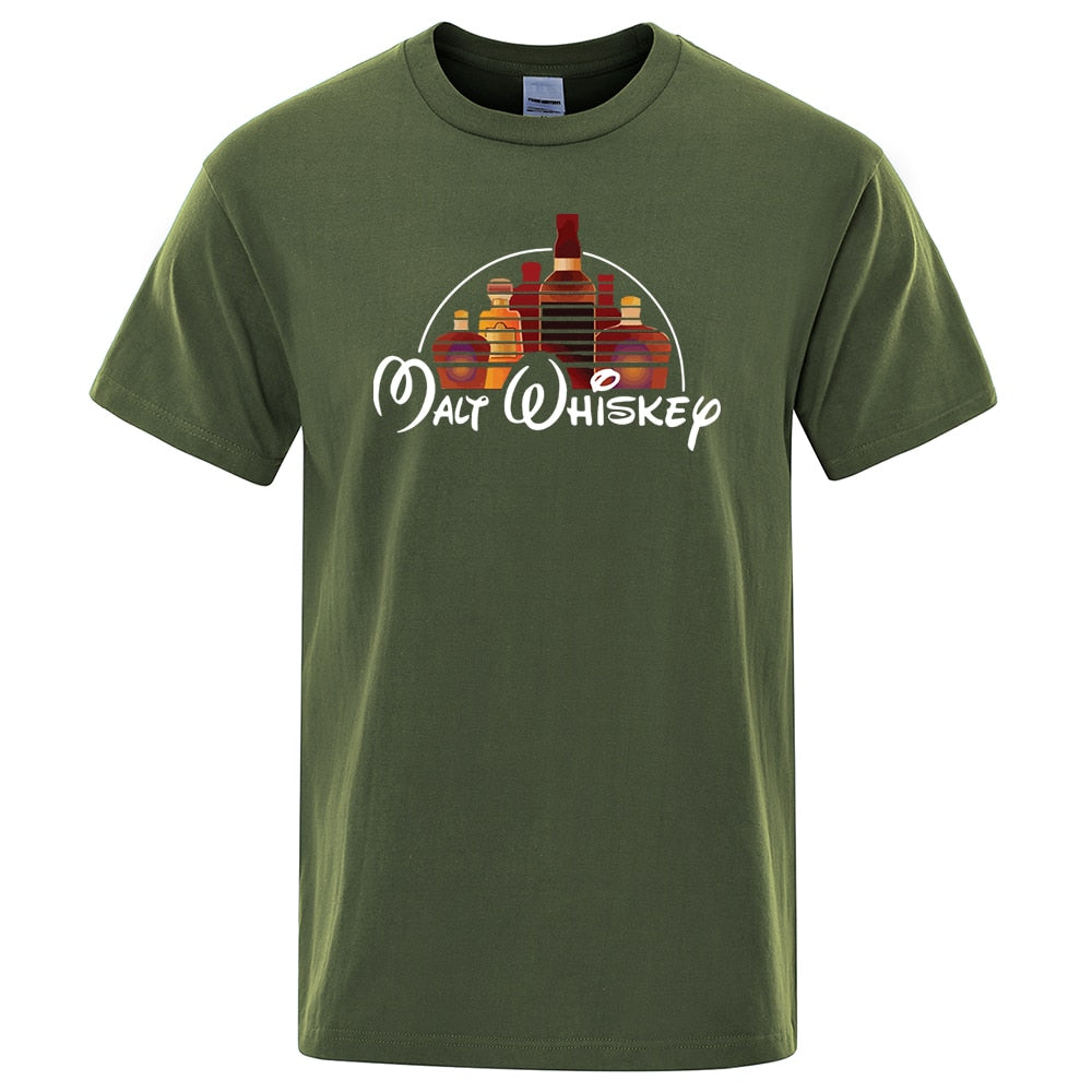 Męski T-shirt z napisem "MALT WHISKEY"