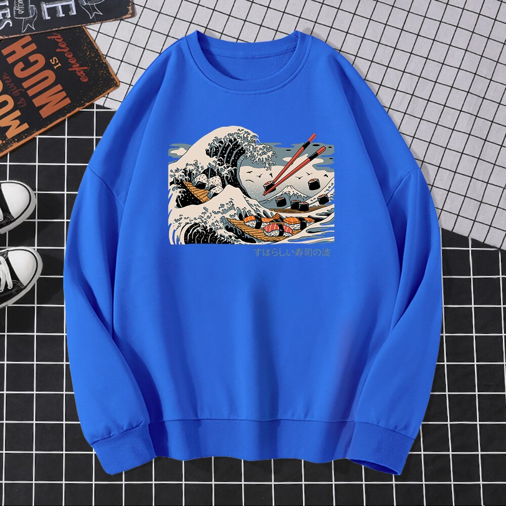 Męska bluza bez kaptura z nadrukowanym obrazkiem