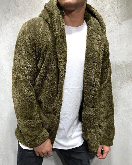 Męska bluza polarowa z kapturem rozpinana