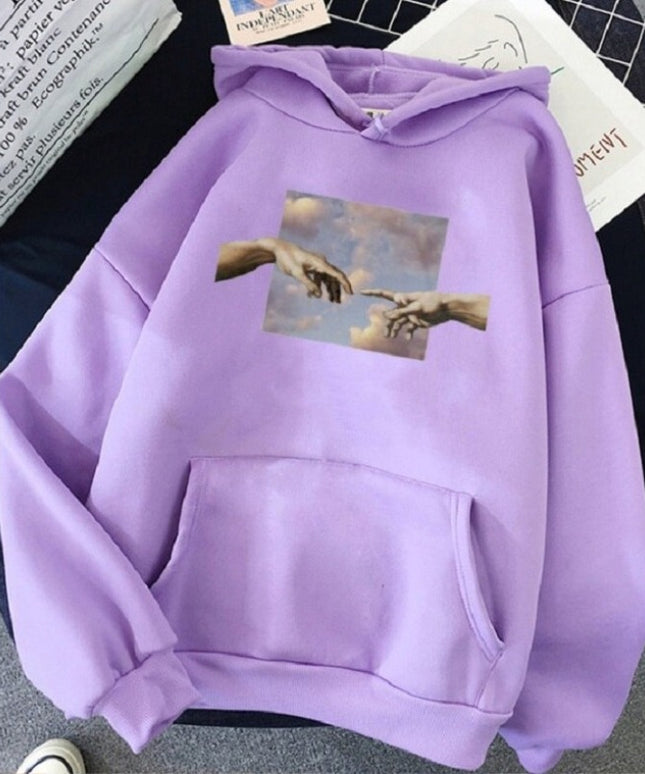 Męska bluza z kapturem i nadrukiem