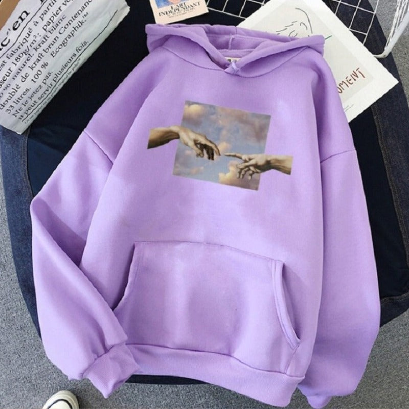 Męska bluza z kapturem i nadrukiem