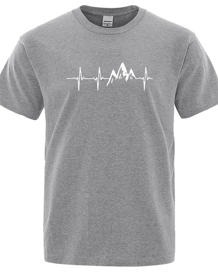 Męski T-shirt z nadrukiem z motywem gór