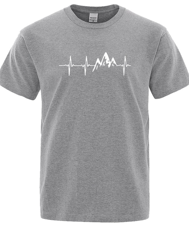 Męski T-shirt z nadrukiem z motywem gór