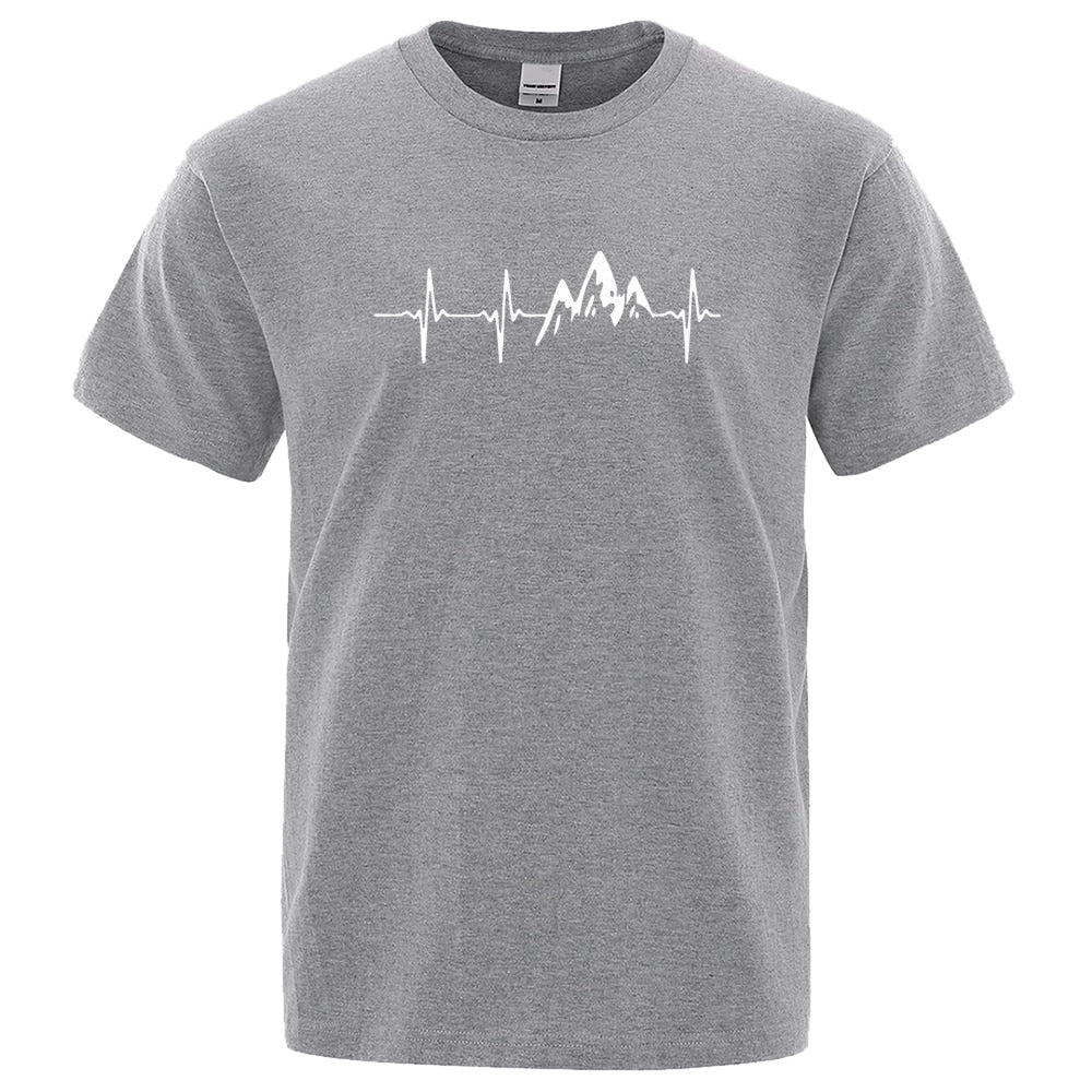 Męski T-shirt z nadrukiem z motywem gór