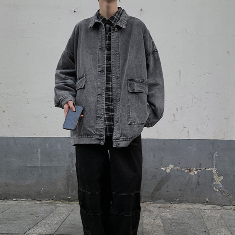 Męska kurtka jeansowa klasyczna oversize
