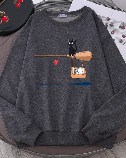 Damska bluza bez kaptura z nadrukiem