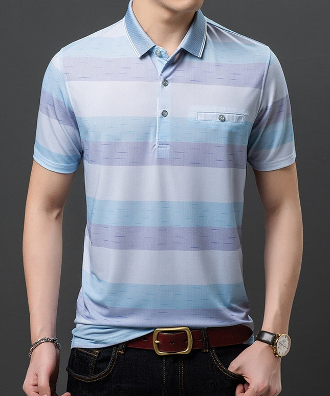 Męska koszulka polo w paski