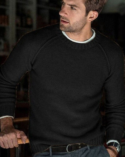 Męski sweter z dekoltem w łódkę o dopasowanym kroju